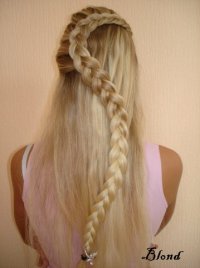 Плетение из 5 прядей с лентами Плетение из 5 прядей с лентами